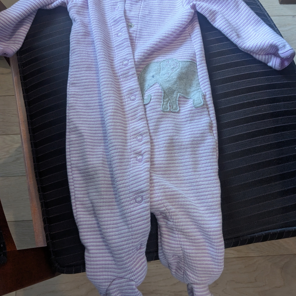 Carter's Lavender Elephant Footie